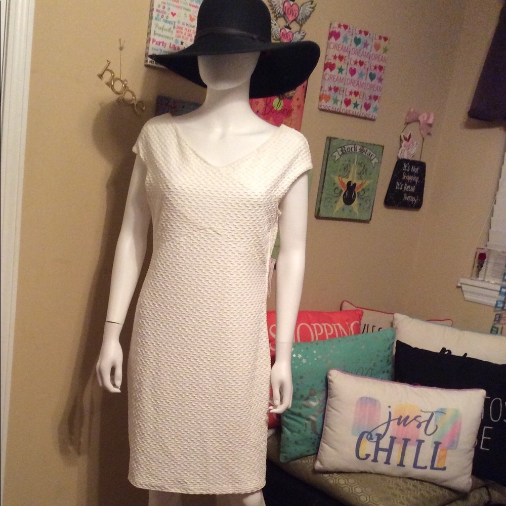 “Textured Bodycon Dress”